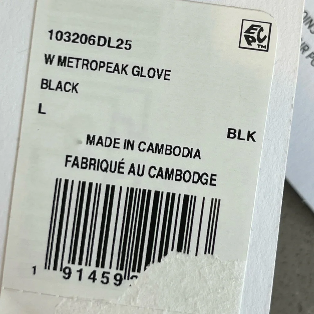 NWT UGG Women’s MetroPeak Gloves Black Leather Faux Fur Size Large